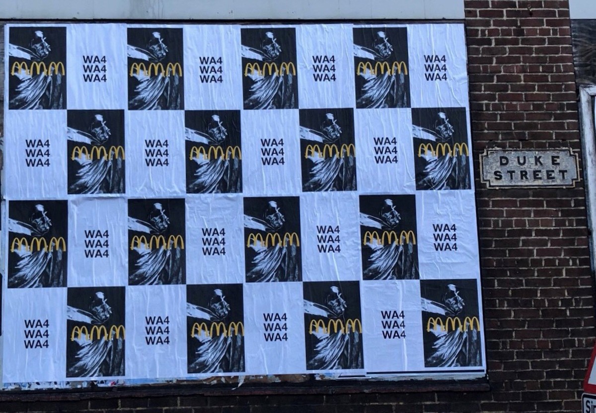 Swedish House Mafia posters bearing the postcode WA4, where Liverpool festival Creamfields takes place.
