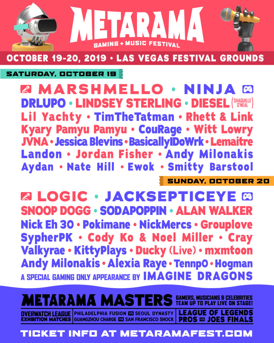 Metarama Gaming + Music Festival 2019 - Full Musical Lineup & Streamers