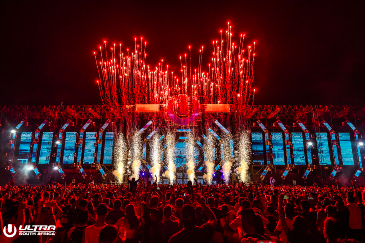 Ultra South Africa main stage fireworks.