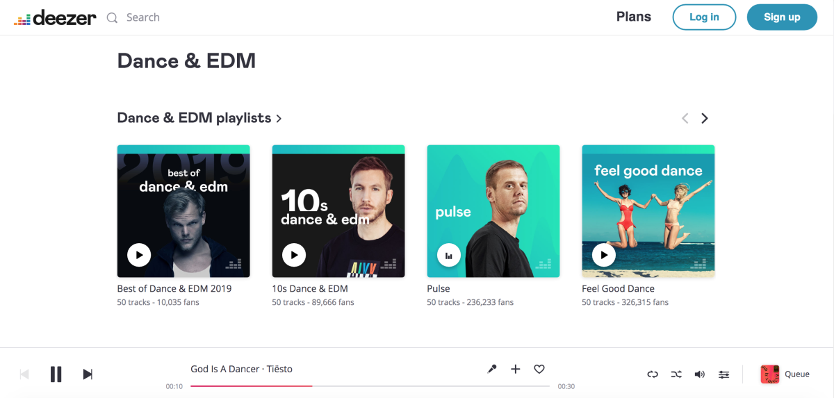 Deezer Electronic and Dance & EDM Channels