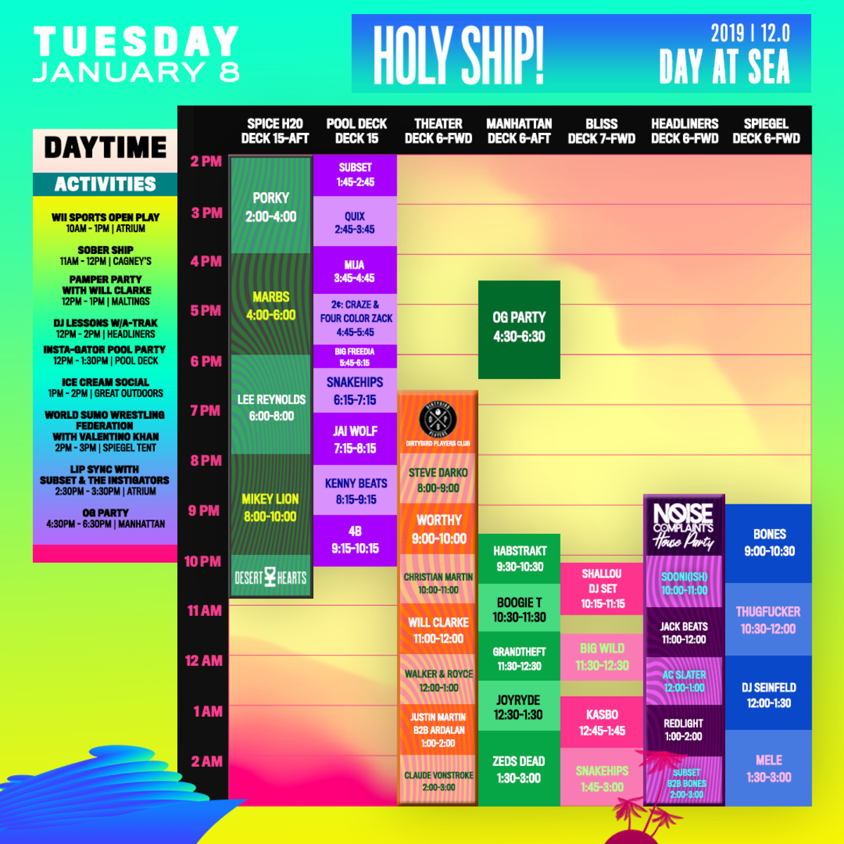 Holy Ship! Announces Set Times for Both Voyages