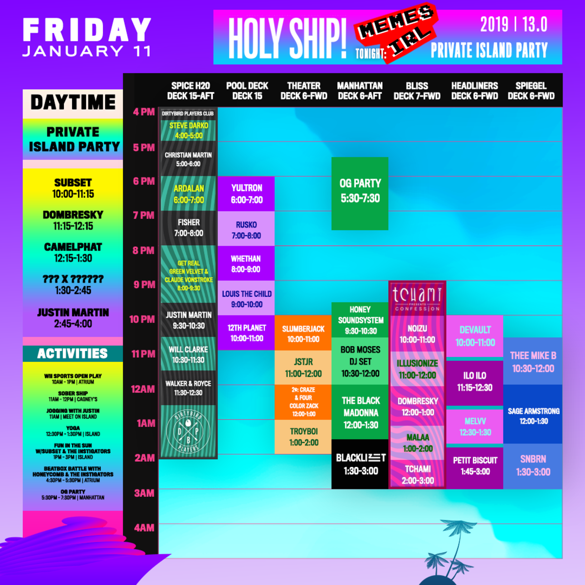 Holy Ship! Announces Set Times for Both Voyages