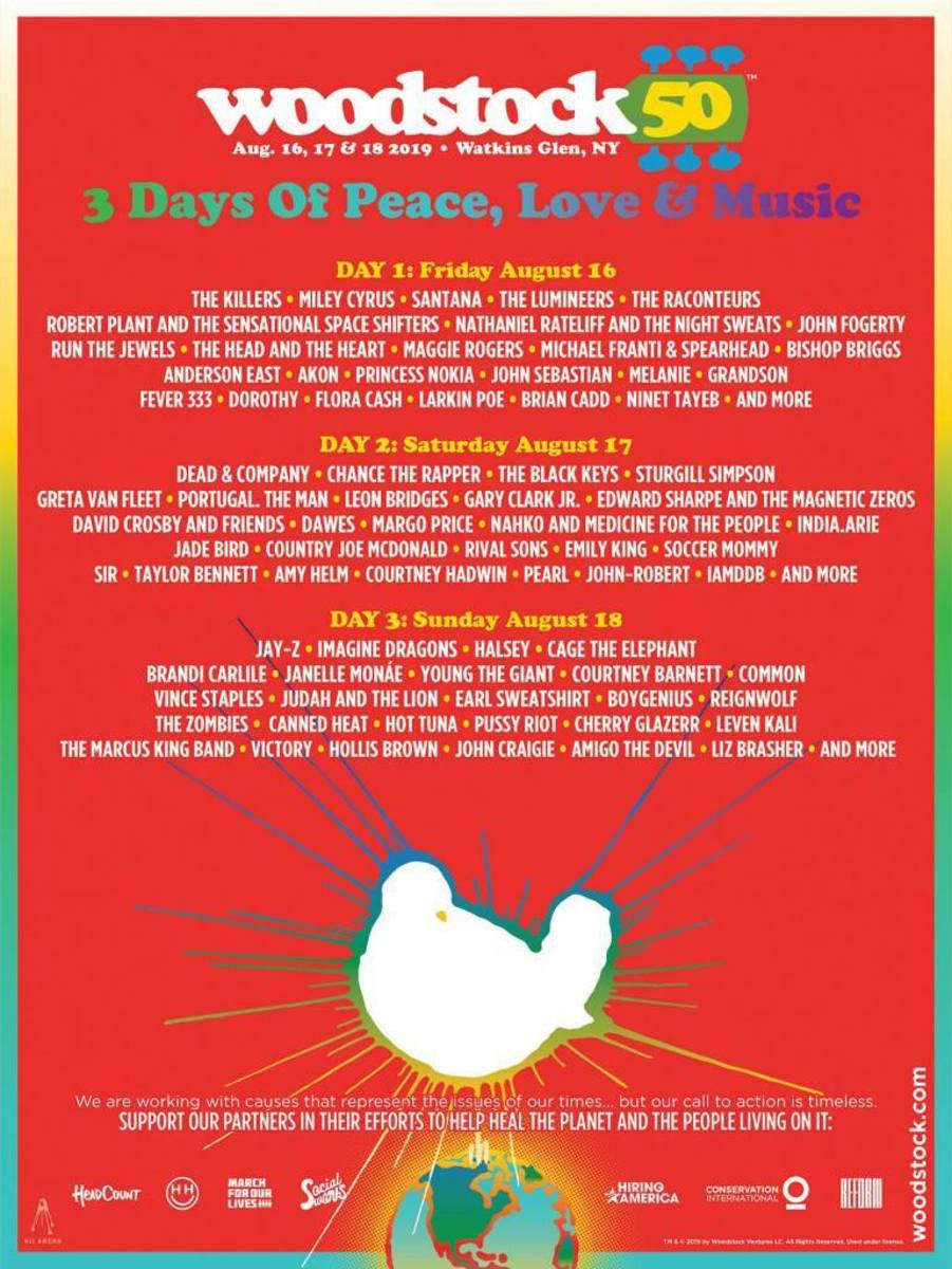 Woodstock Lineup