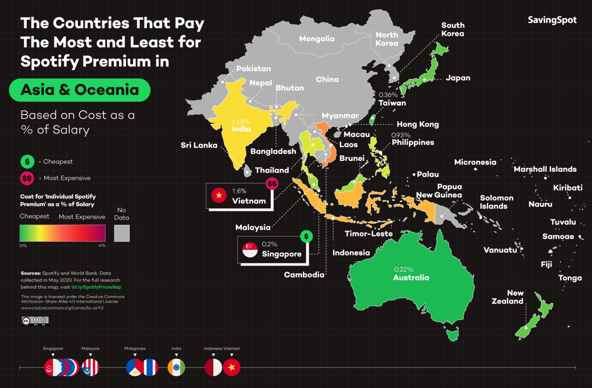 Spotify Premium Prices Differ Around The World Here Are The Countries 