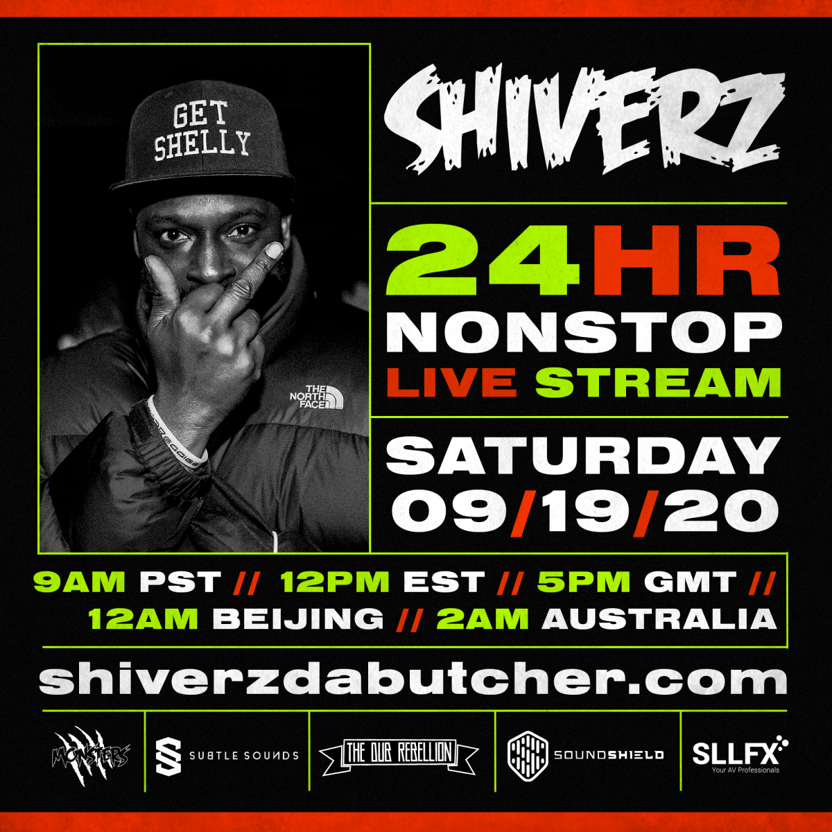 Shiverz Live Stream Flyer