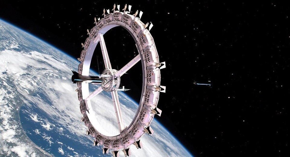 A rendering of Voyager Station, a structure that would become the first-ever hotel in outer space upon completion.