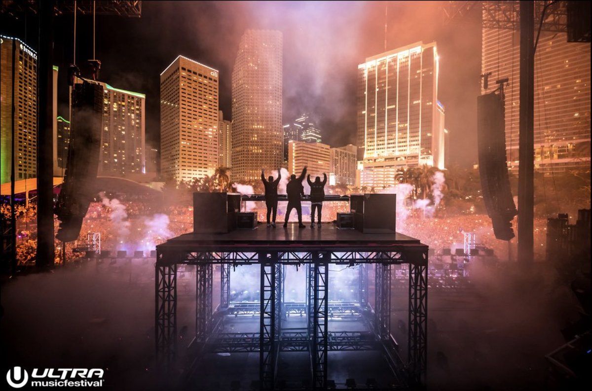 Swedish House Mafia at the 2018 edition of Miami's Ultra Music Festival.