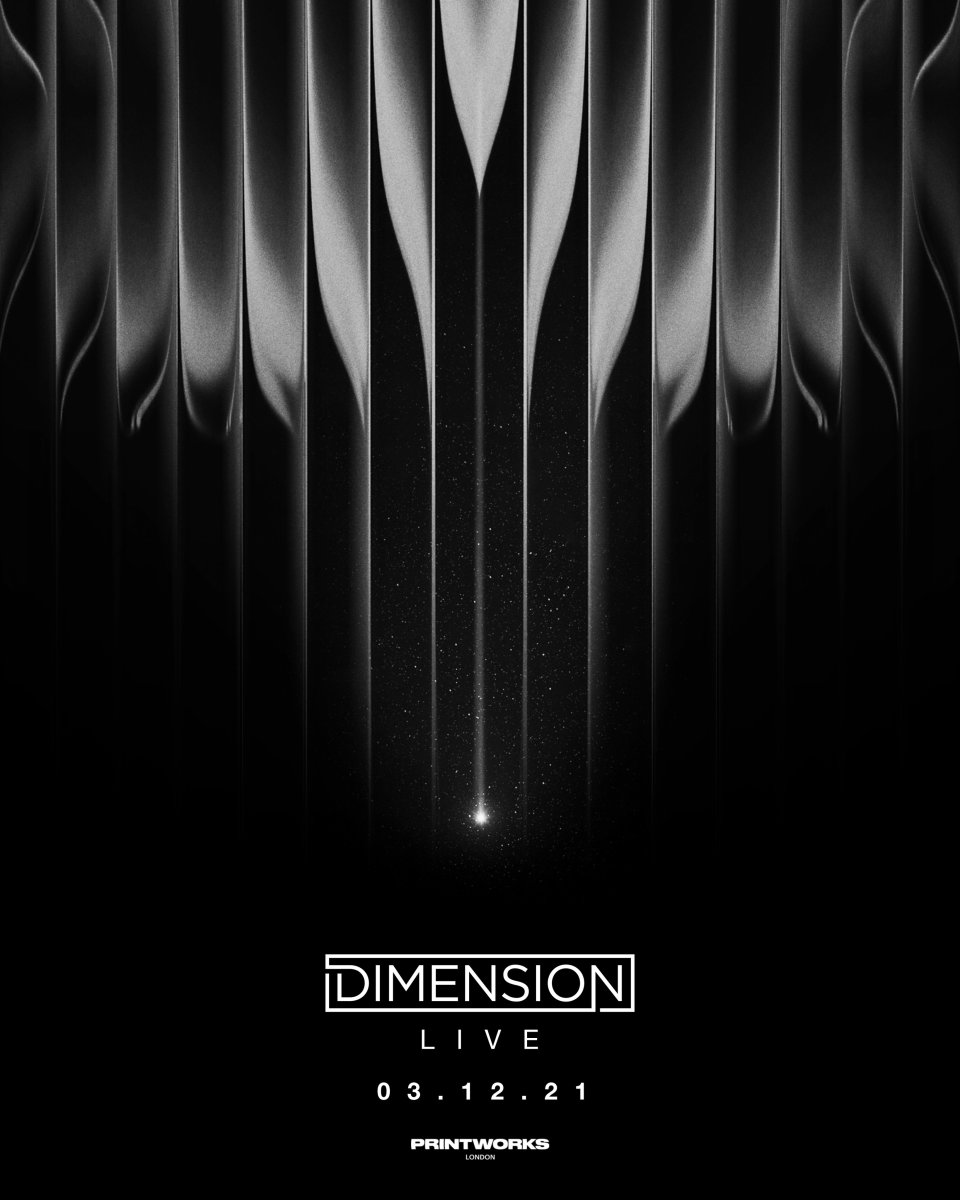 Flyer for Dimension Live at Printworks London - December 3, 2021