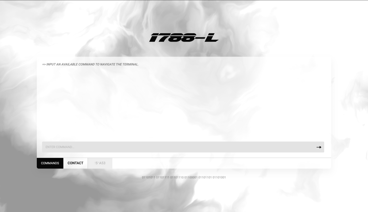 Screenshot of 1788-L's new website, which has led fans to believe a return from the mysterious artist is imminent.