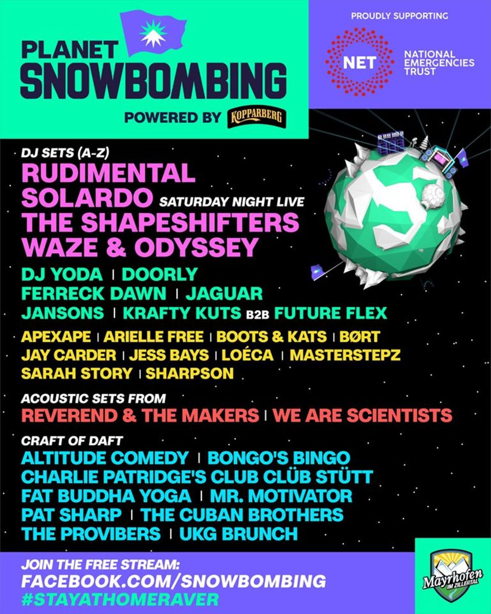 alineación de snowbombing