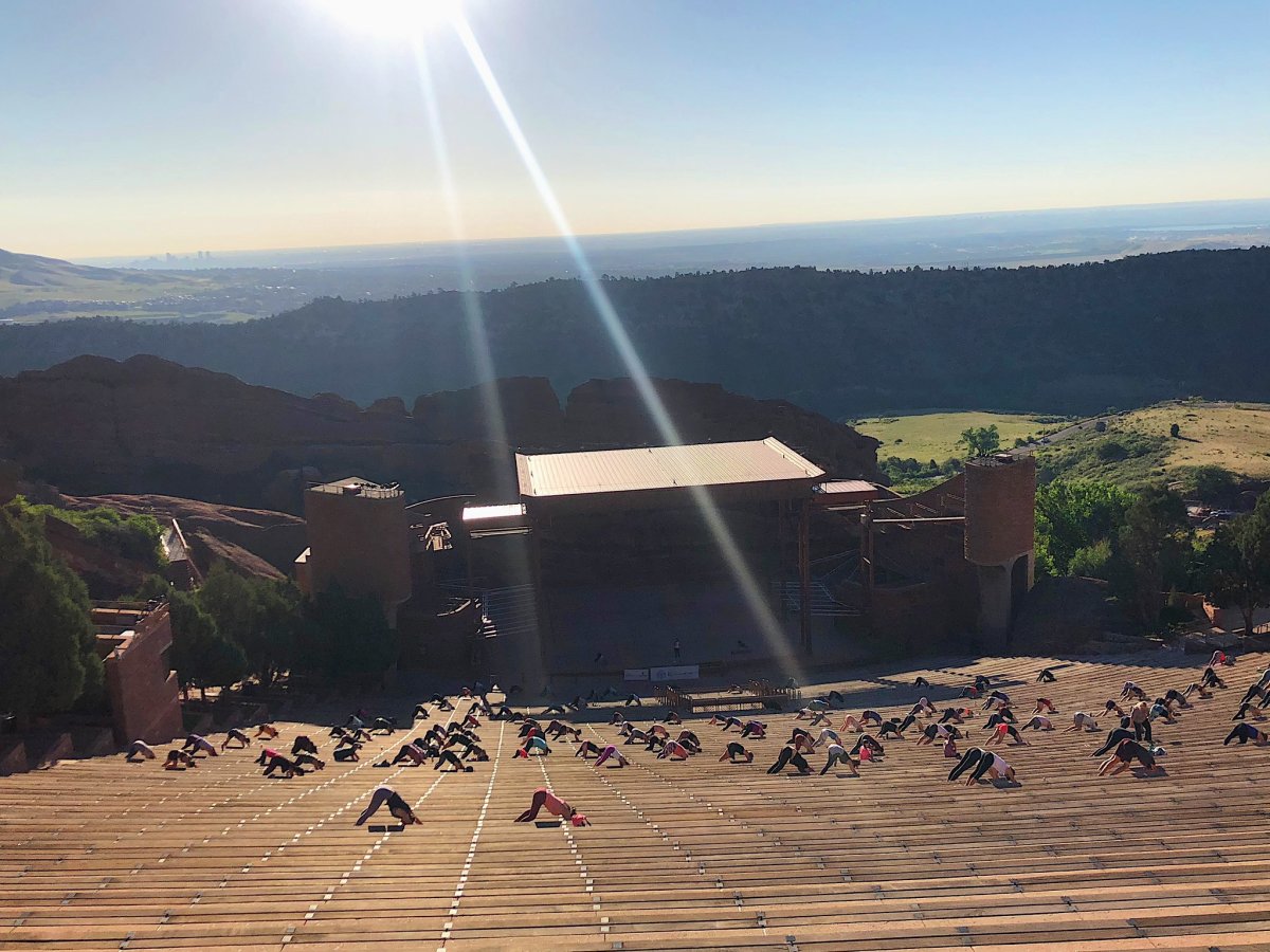 Take a Look Inside the Return of "Yoga on the Rocks" at Red Rocks