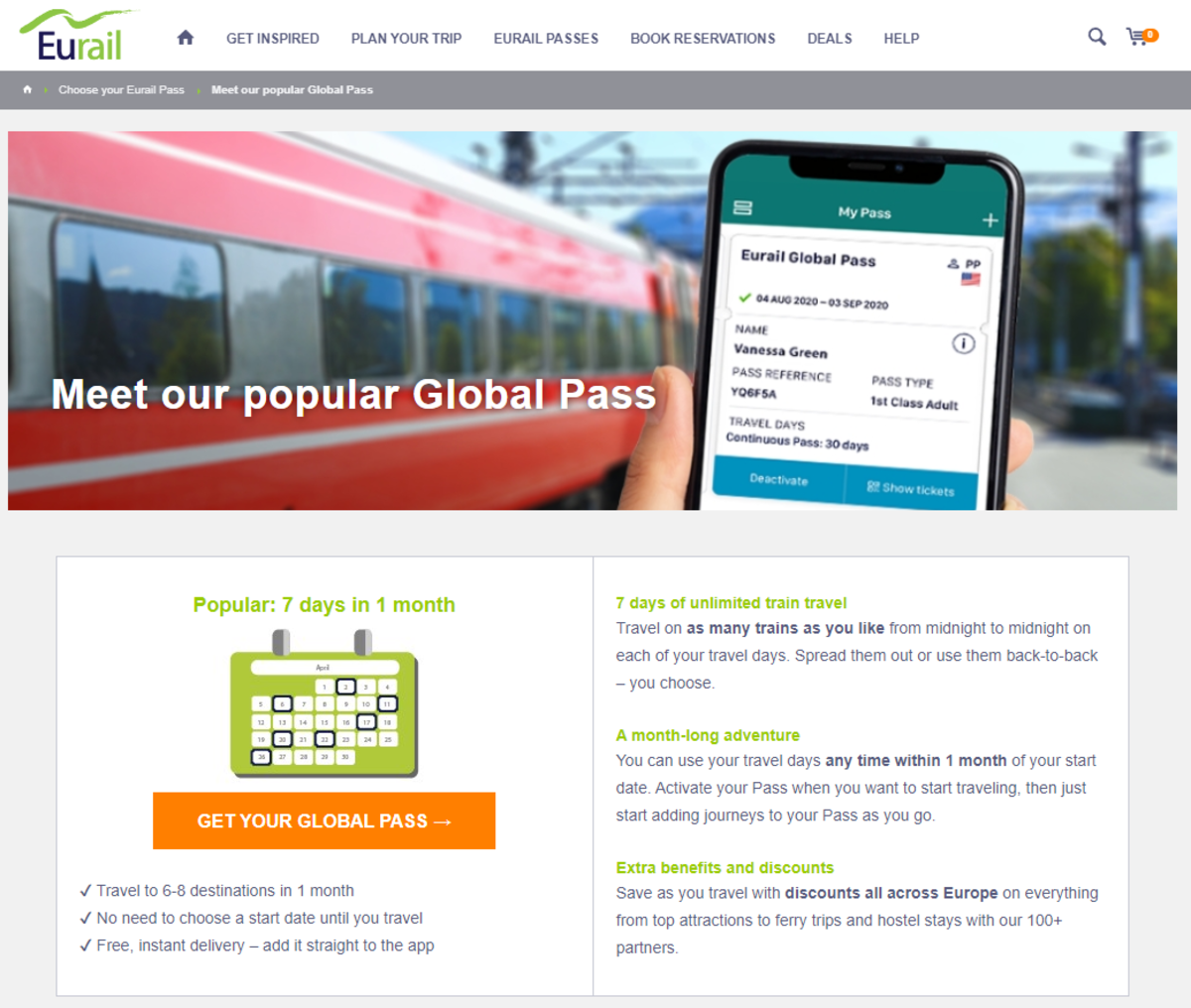 Eurail Global Pass Info