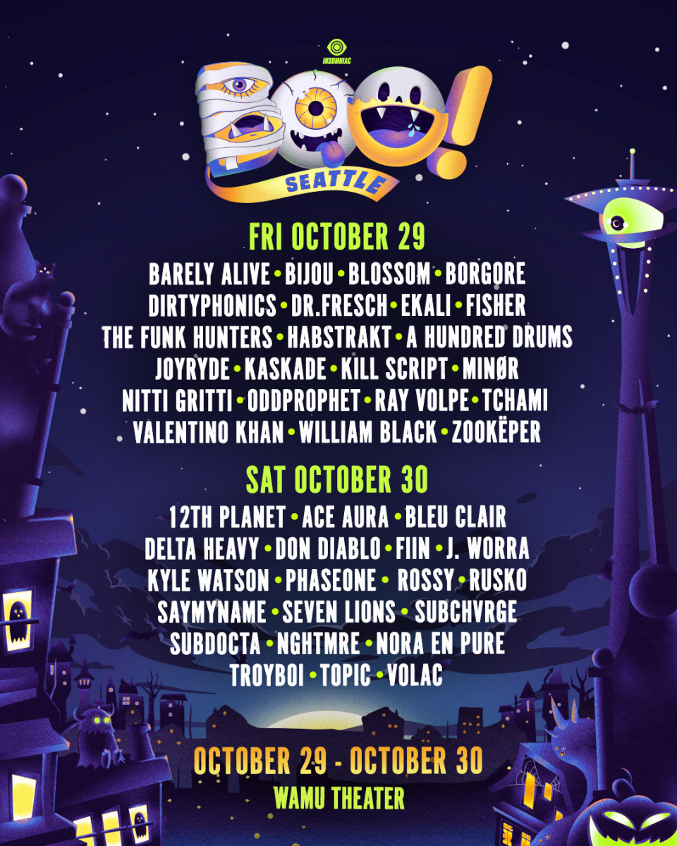 Boo! Seattle Daily Lineup