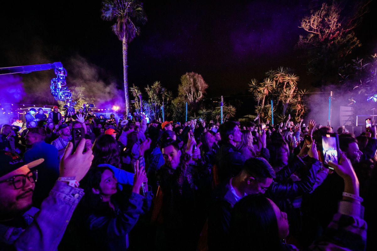 Fans enjoy Zedd's DJ set at the "Grubhub presents Sound Bites with Zedd and Big Wild" event on October 22nd, 2021.