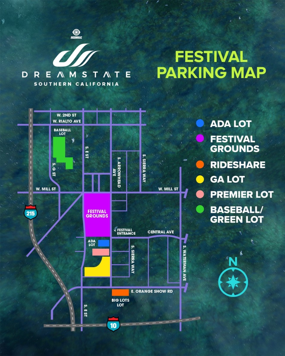 Dreamstate 2021 Festival Parking Map