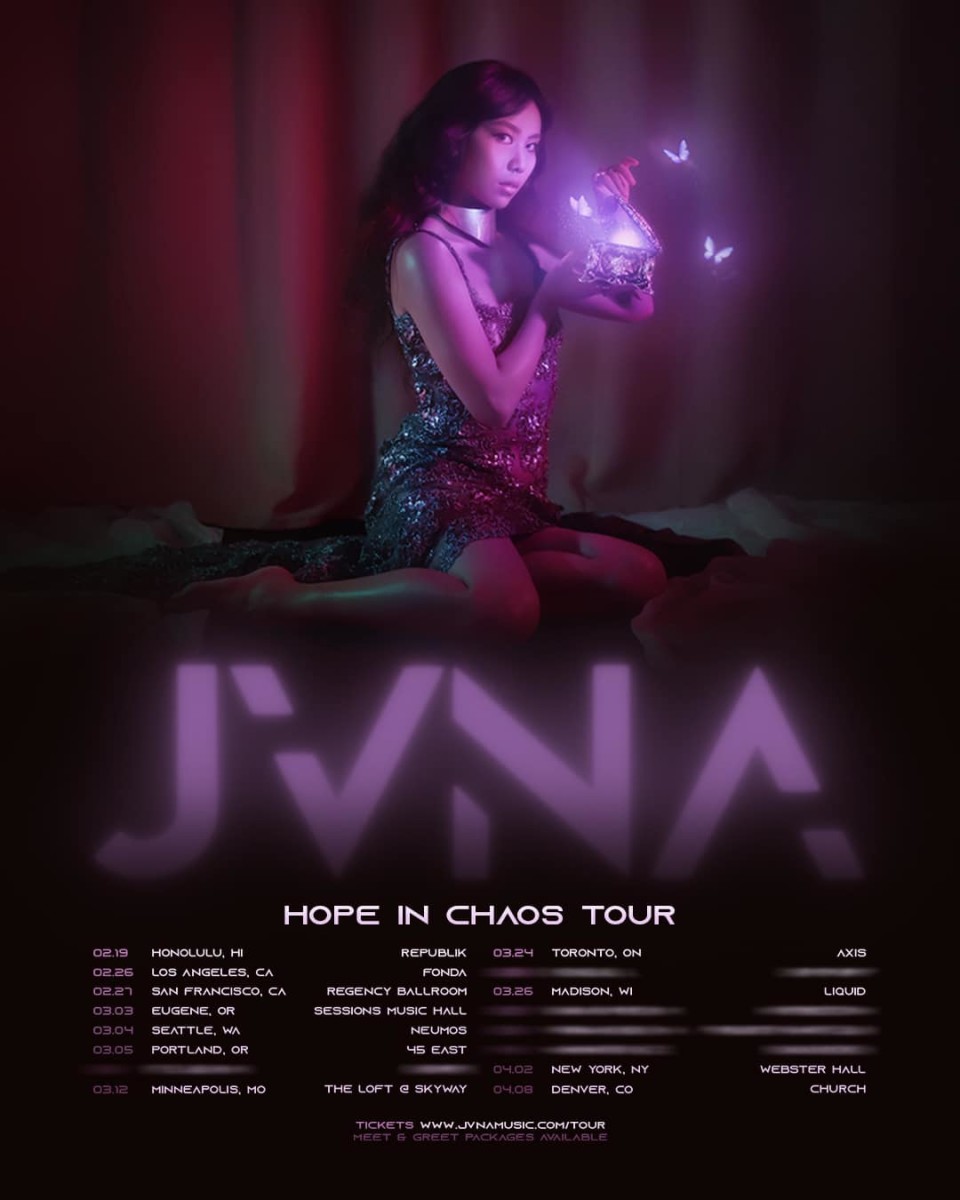 JVNA's "Hope In Chaos Tour" dates.