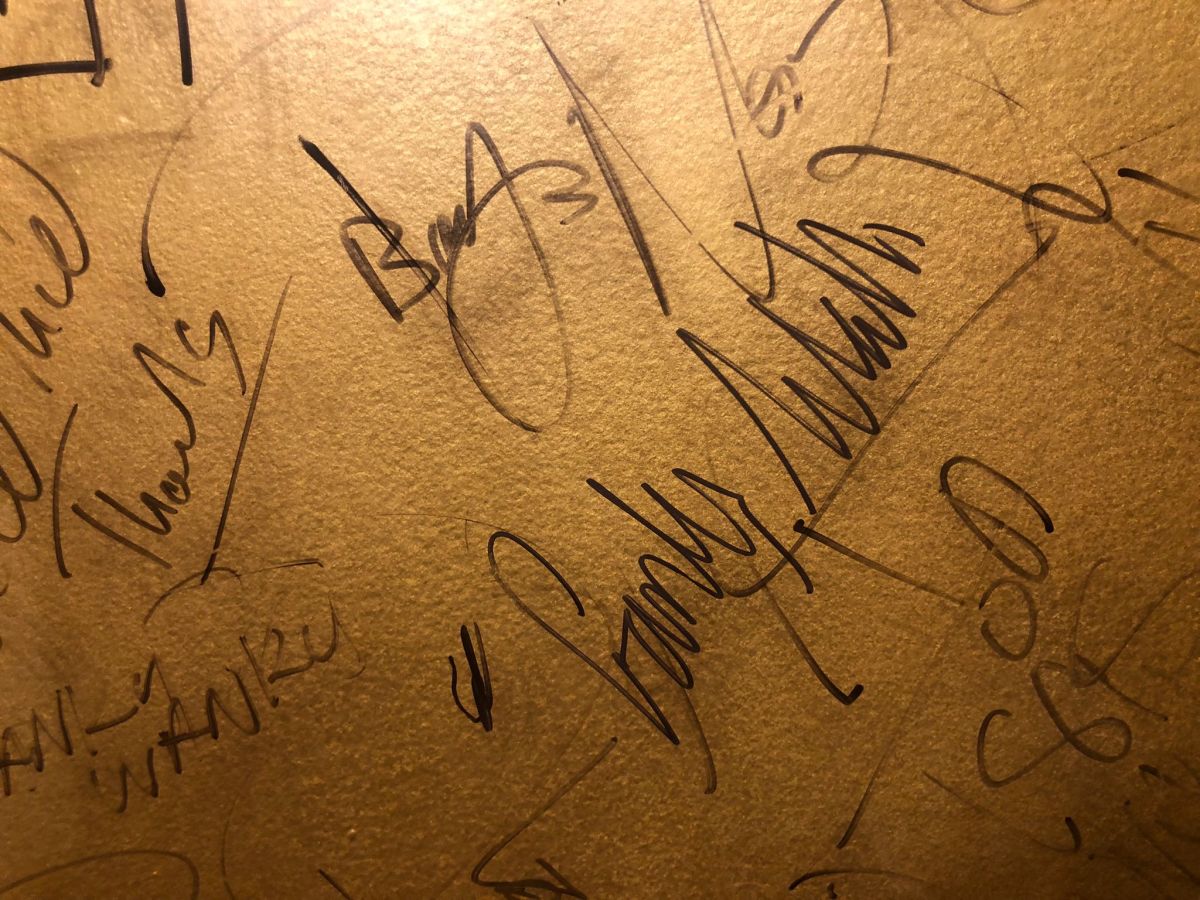 "After looking at this wall of fame of everyone that had played Halcyon in San Francisco before me including so many artists that have inspired me to get to where I'm at now, I was honored to be asked to sign this by the owner."