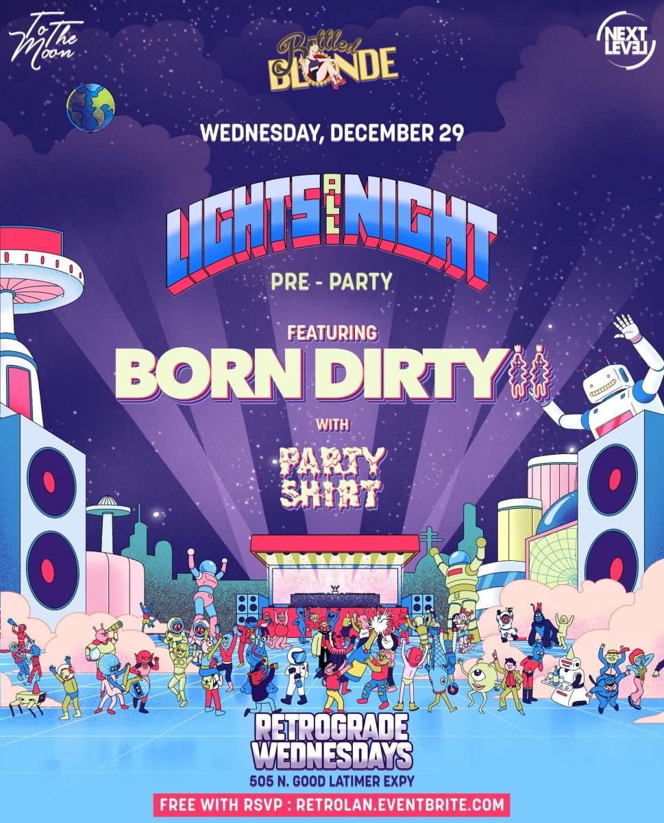 Lights All Night 2021 Pre-Party Flyer