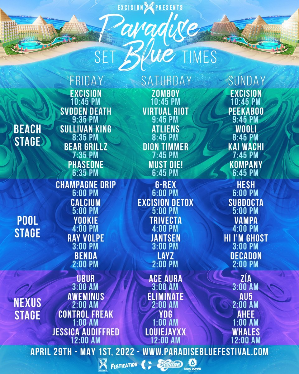 Here Are the Set Times for the First-Ever Paradise Blue 