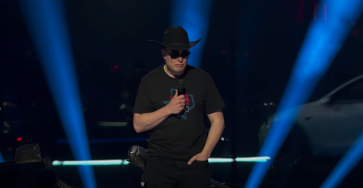 Elon Musk speaks at Tesla's Cyber Rodeo event on Thursday, April 7th, 2022.