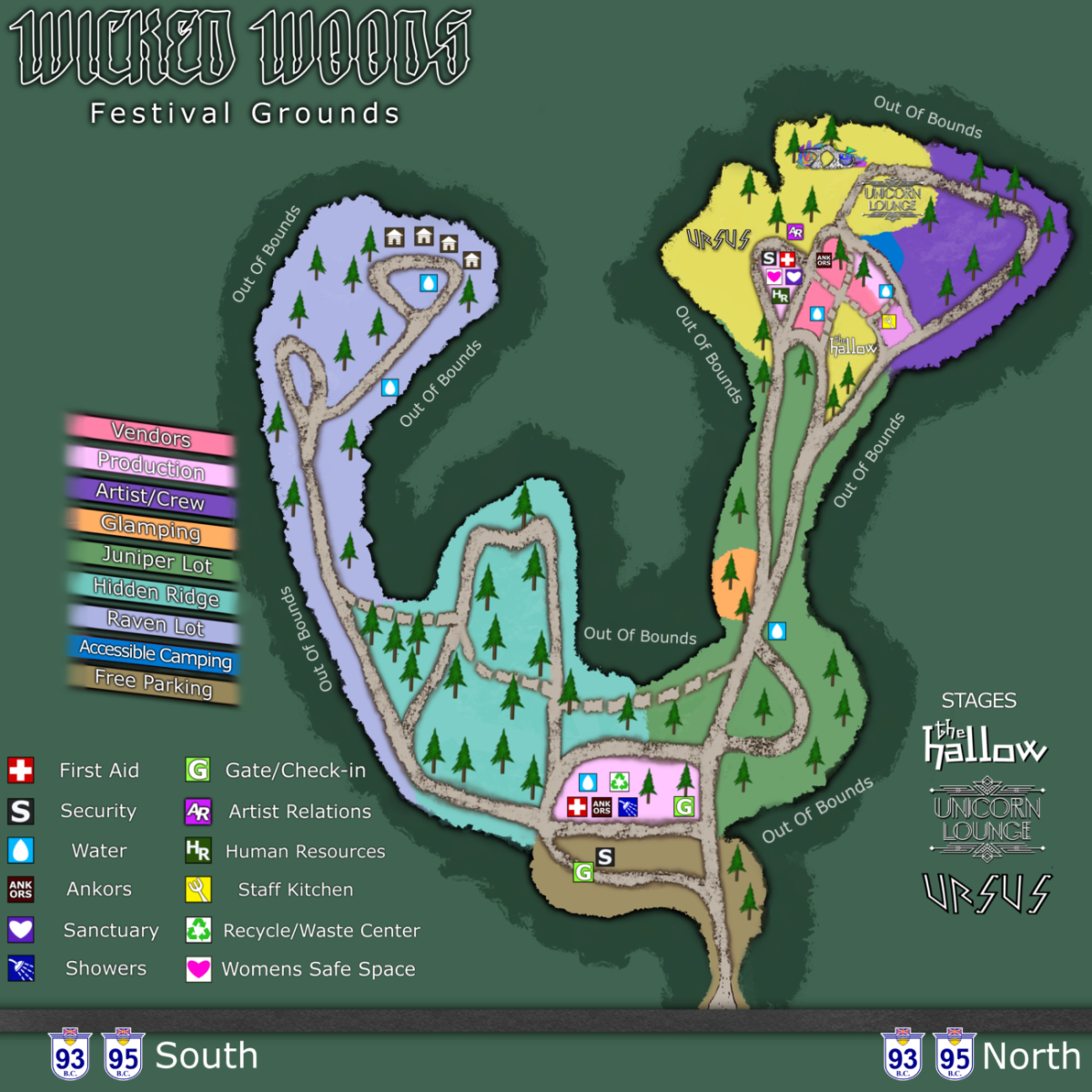 Wicked Woods festival grounds..
