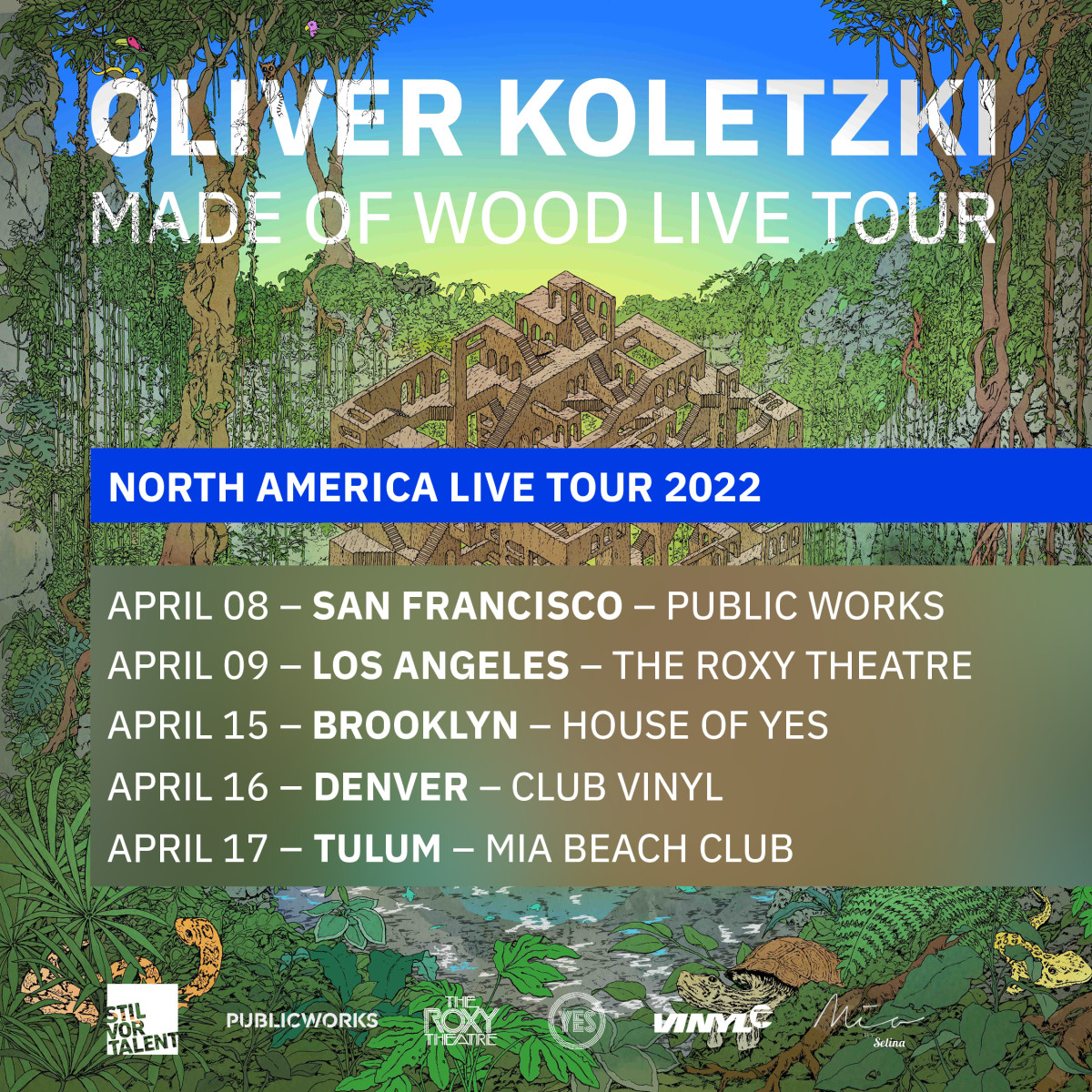 Oliver Koletzki 'Made of Wood' North America Live Tour