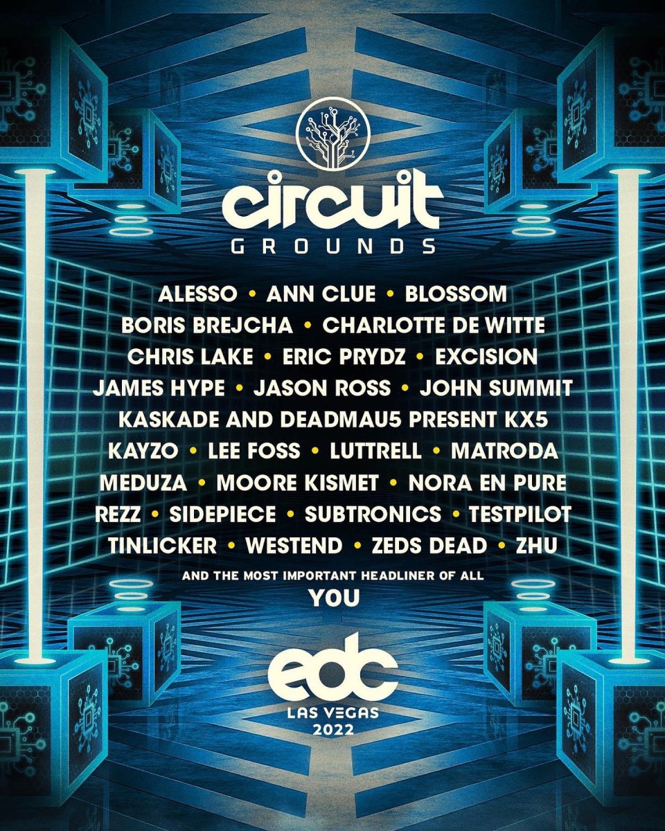 EDC Vegas 2022 stage lineup for Circuit Grounds
