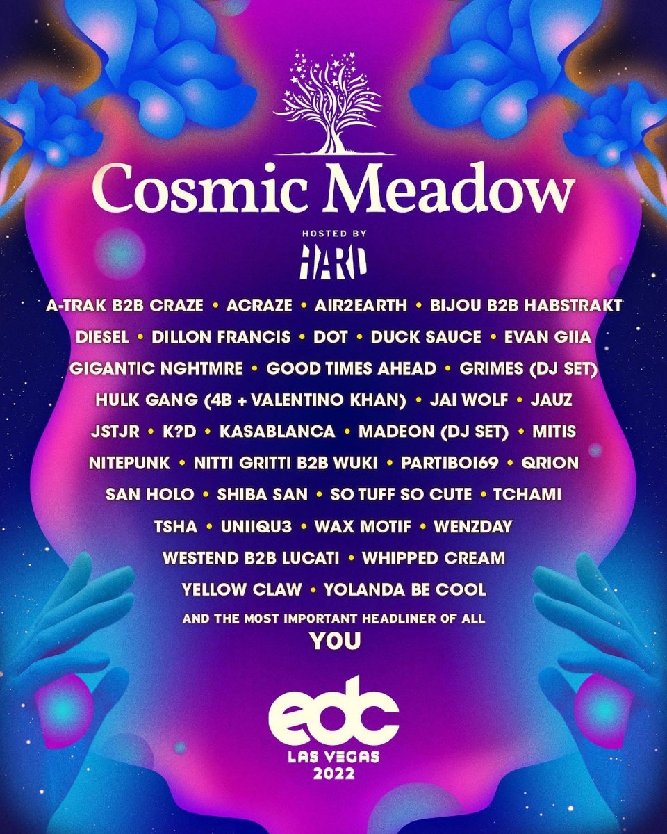 EDC Vegas 2022 stage lineup for Cosmic Meadow
