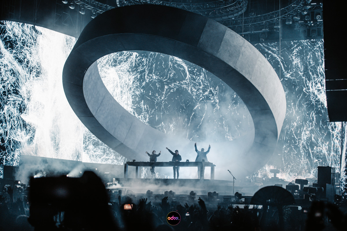 Swedish House Mafia kicks off the closing set at Coachella Weekend Two with The Weeknd.