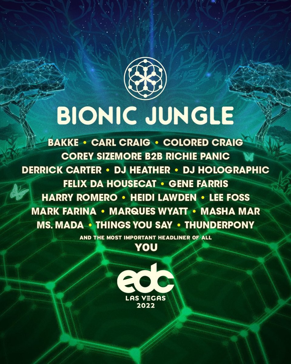 EDC Vegas 2022 stage lineup for bionicJUNGLE.