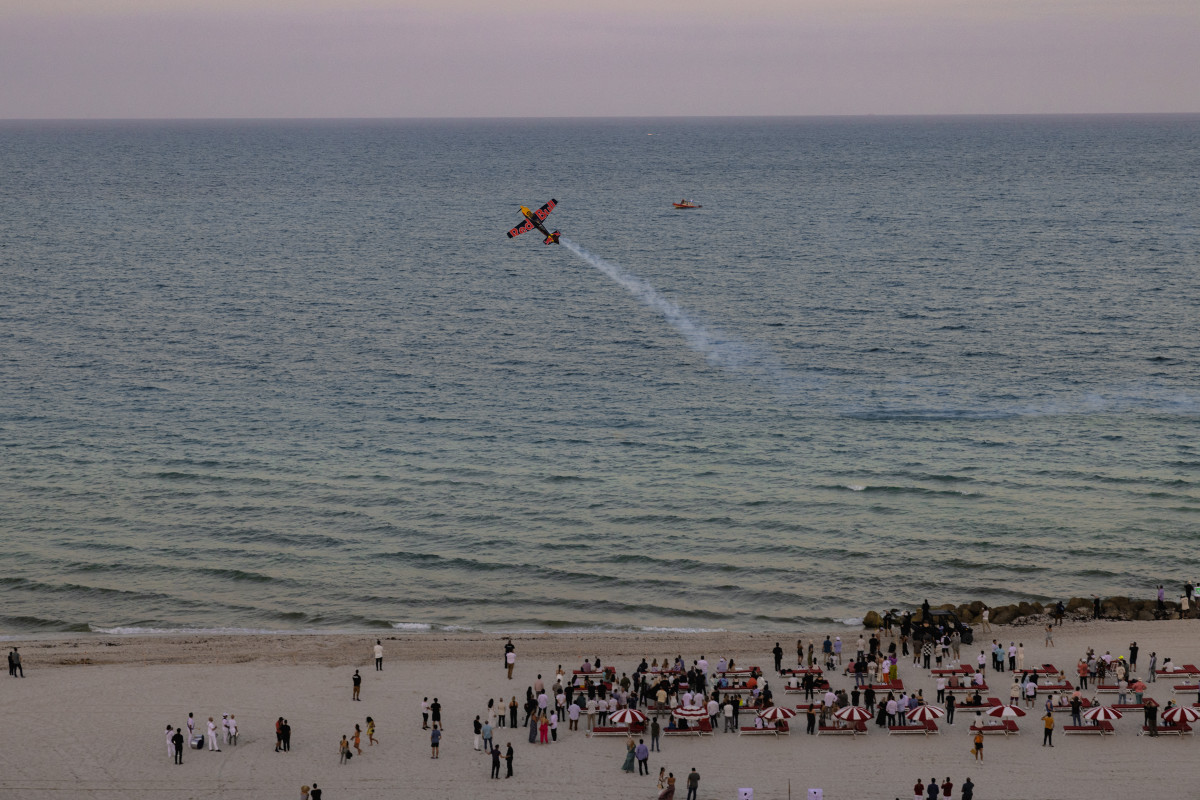 The Red Bull Air Force puts on a jaw-dropping aerial stunt show on night one of Red Bull Guest House.