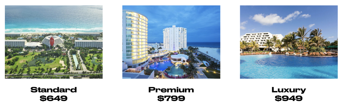 Accommodation options for Cancun Fest 2021.Accommodation options for Cancun Fest 2021.