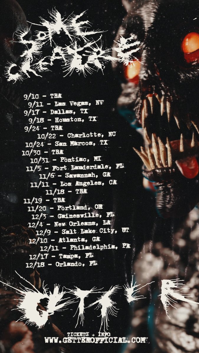 Flyer for Getter's 2021 "Some Creatures" tour.