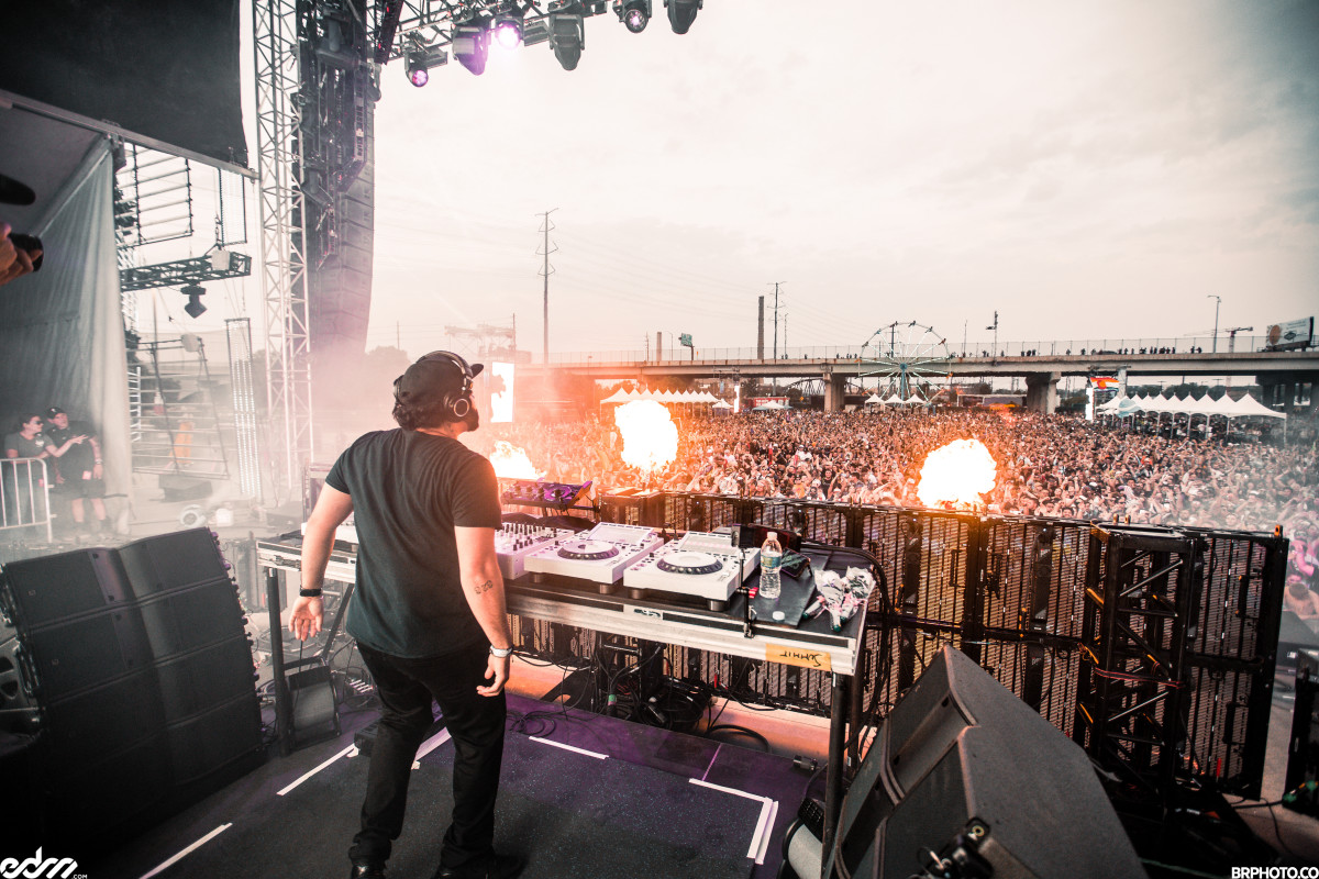 Deorro performing at Denver's Global Dance Festival.