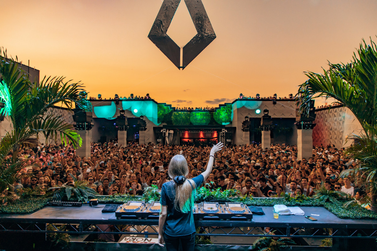 Nora En Pure during sunset performing at Purified, Brooklyn Mirage