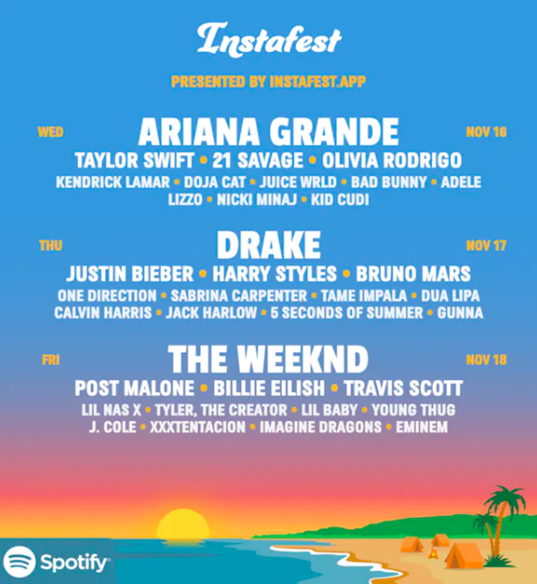 Instafest demo lineup