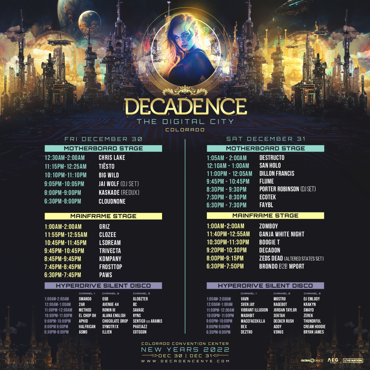 Here Are the Set Times for Decadence NYE 2022 The Latest