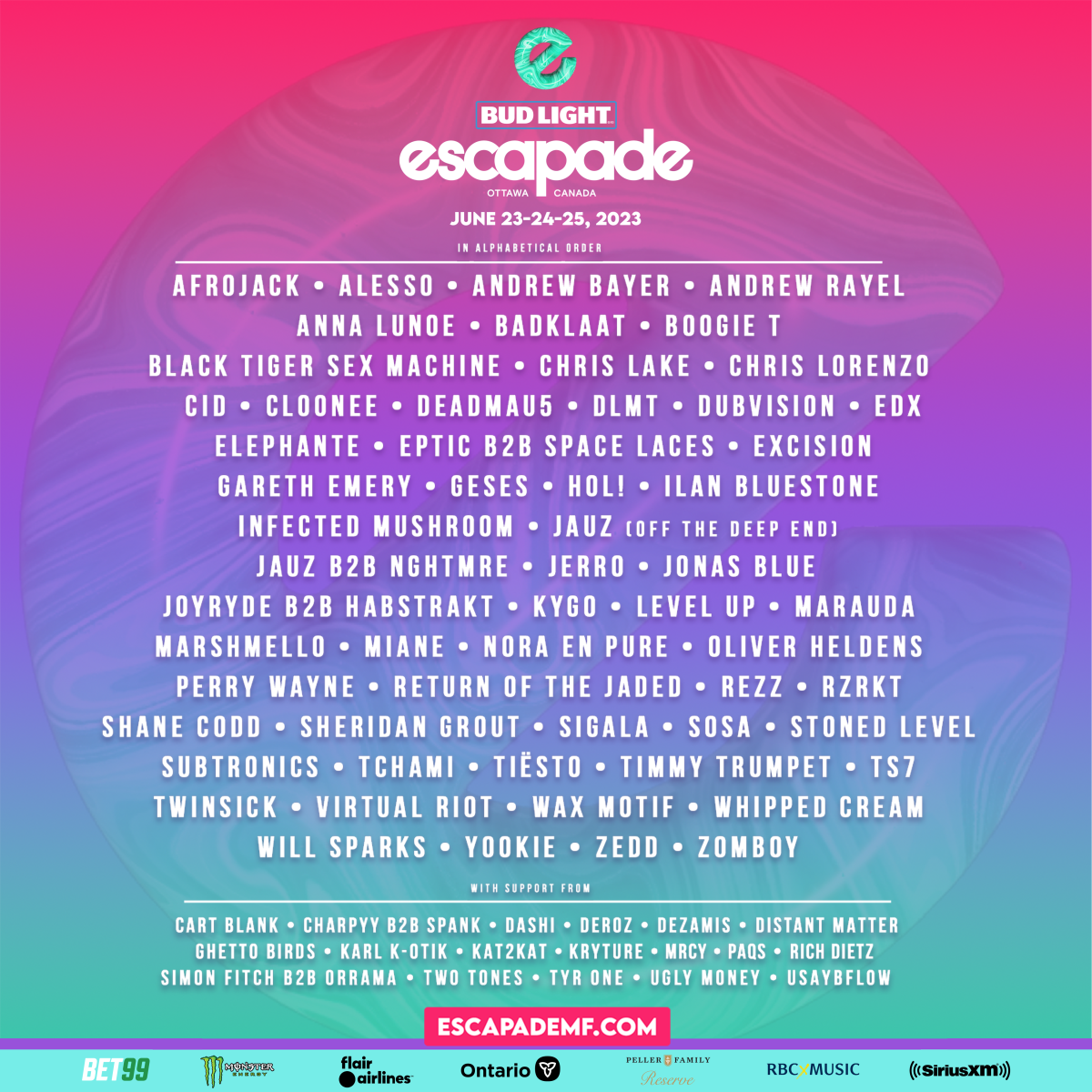 Escapade 2024 Line Up Schedule Kiele Merissa   Emf 2023   Final Lineup   Square V2 