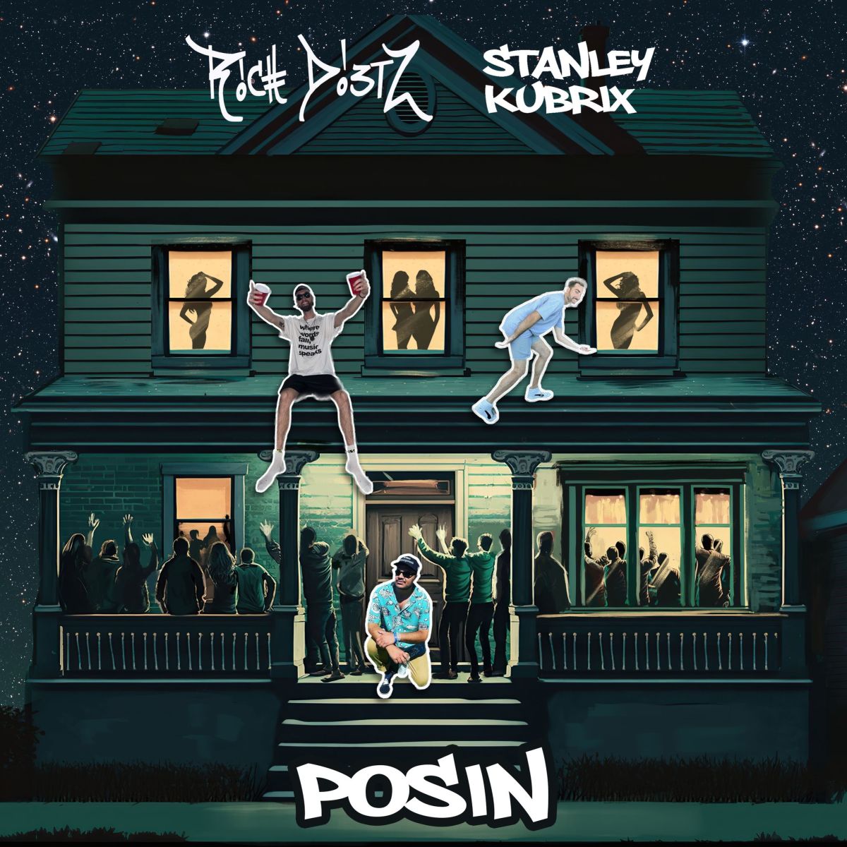 The cover art of Rich DietZ and Stanley Kubrix's new collaboration, "Posin."