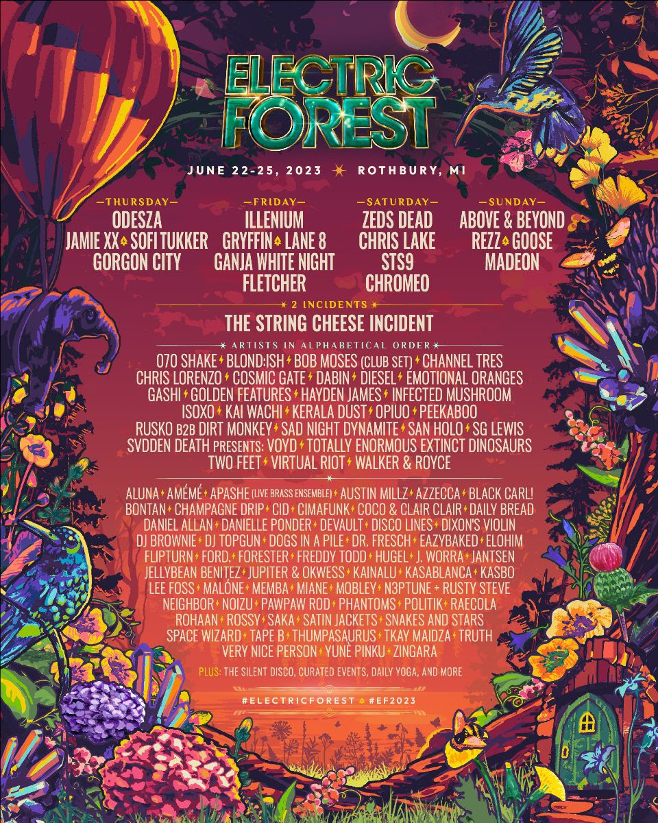 ODESZA, Madeon, ILLENIUM, More to Perform at Electric Forest 2025 EDM