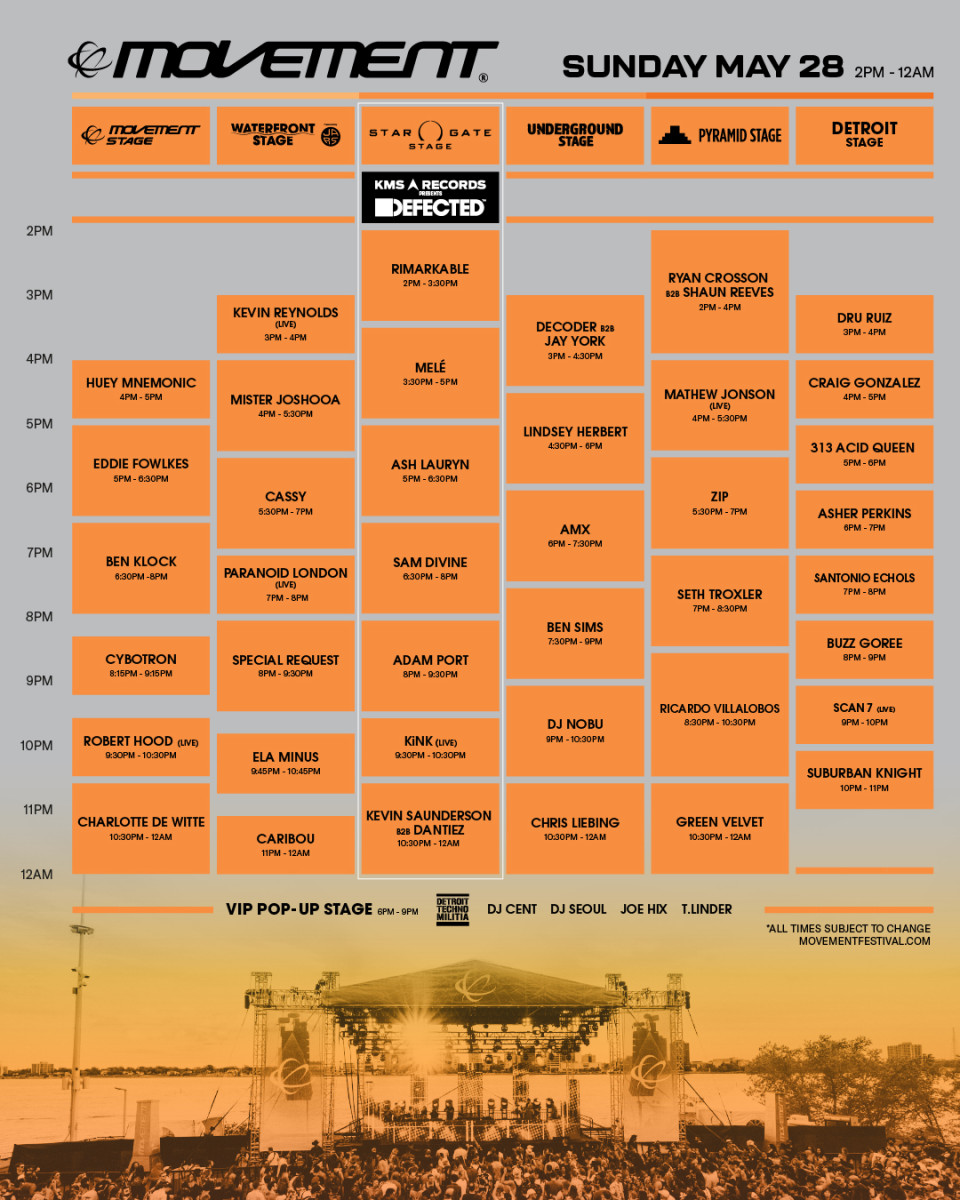 Here Are the Set Times for Movement Music Festival 2023 The