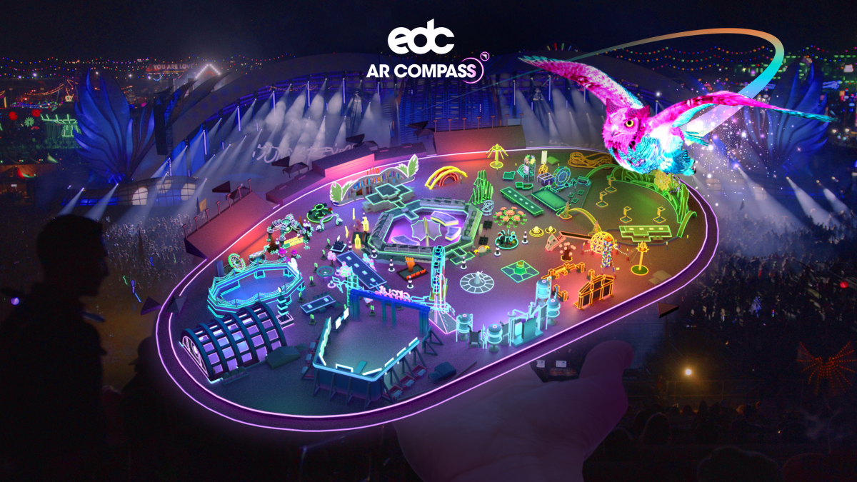 Snapchat's AR Compass lens gave EDC attendees a holistic view of the grounds with the ability to generate updated set times at each stage with just a click.