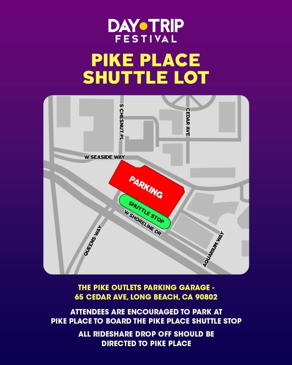 Day Trip Festival's official parking and shuttle information.