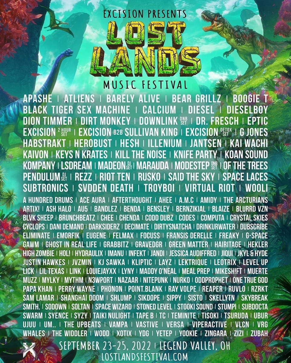 2022 Lost Lands lineup.