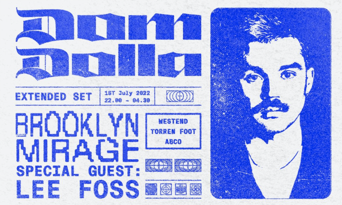 Poster with lineup reveal for Dom Dolla's debut Brooklyn Mirage show