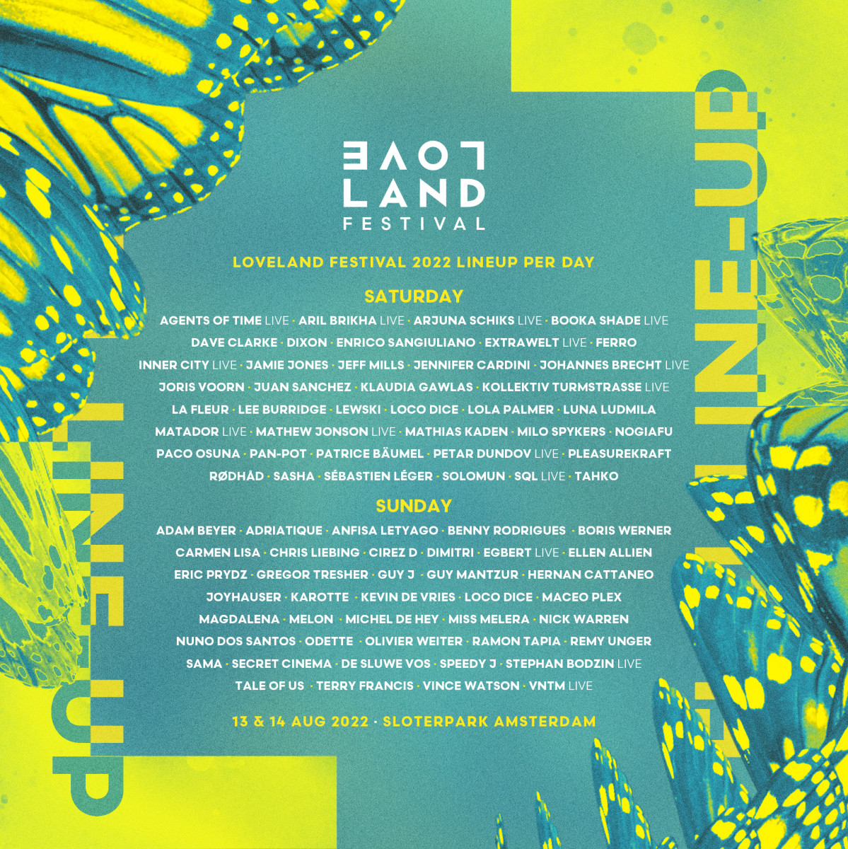 Loveland Festival 2022 lineup. 