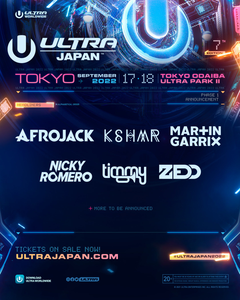 Ultra Japan 2022 Phase One Lineup