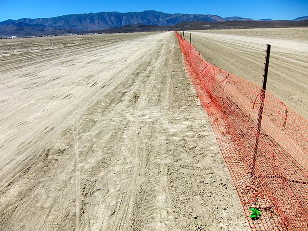 Burning Man Trash Fence