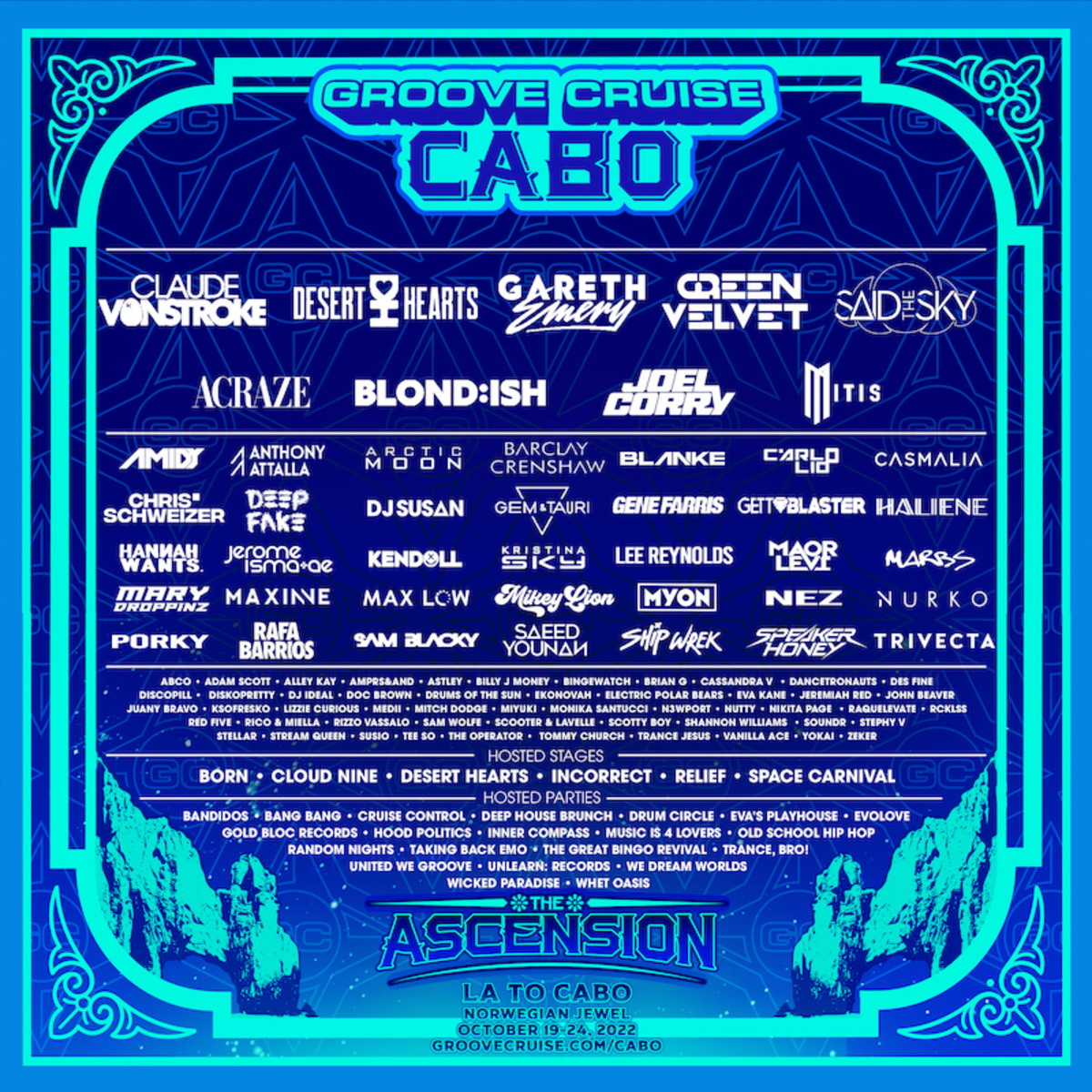 Groove Cruise Cabo 2022 Lineup. 