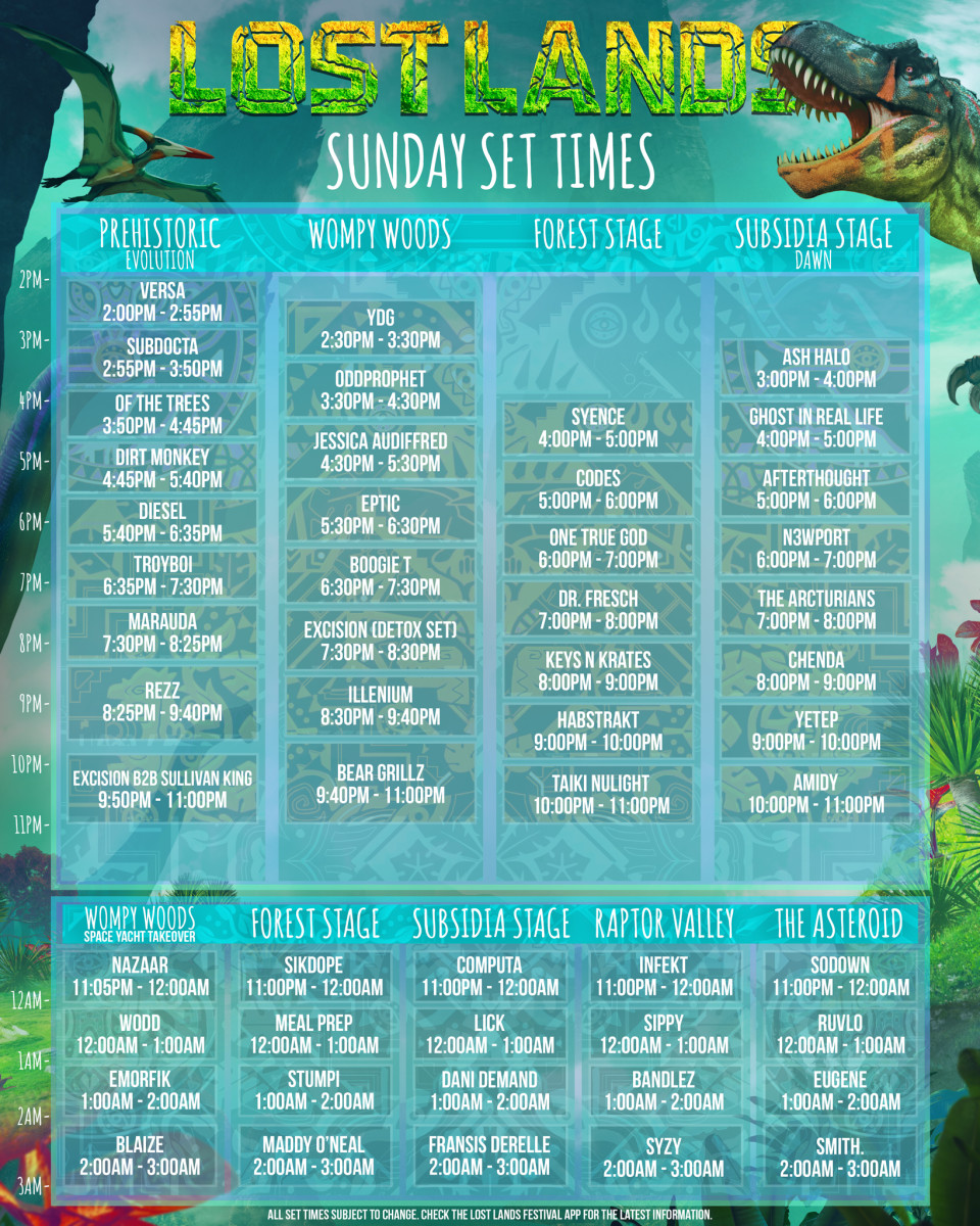 Lost Lands 2022 Set Times